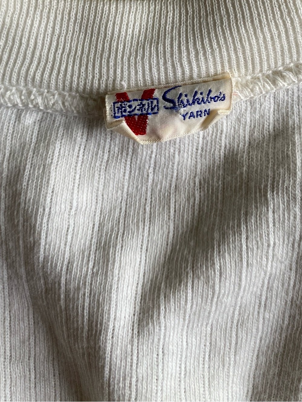 RARE Vintage Wool Shikibo 1980s V-Neck Ribbed Sweater 3/4 Sleeve Minimalist - Picture 5 of 6